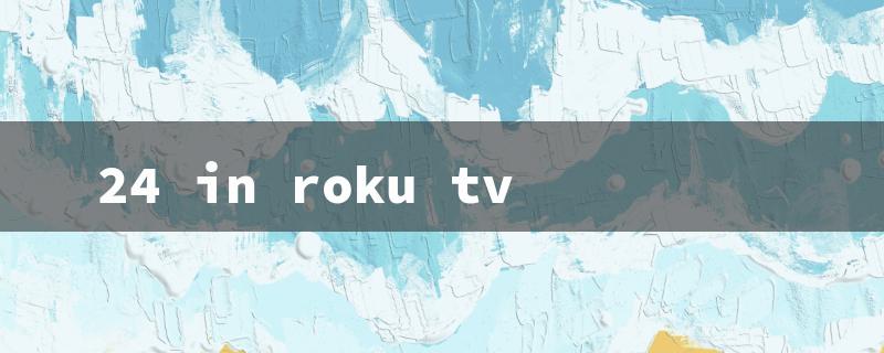 24 in roku tv（24 and Roku TV are both within 15 English characters.）