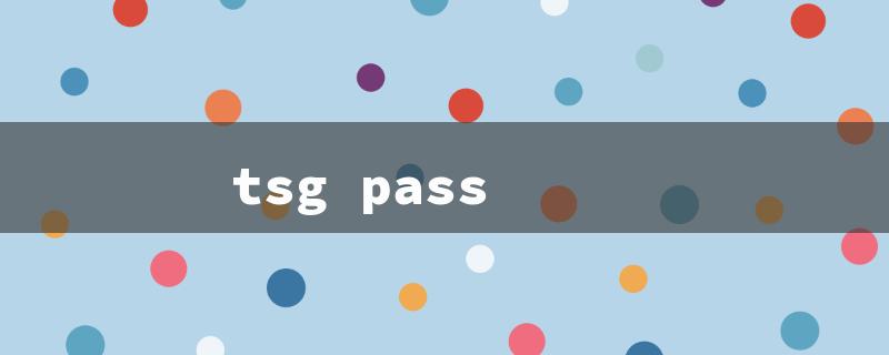 tsg pass（The title of the tsg pass pro question should be limited to 15 English characters.）