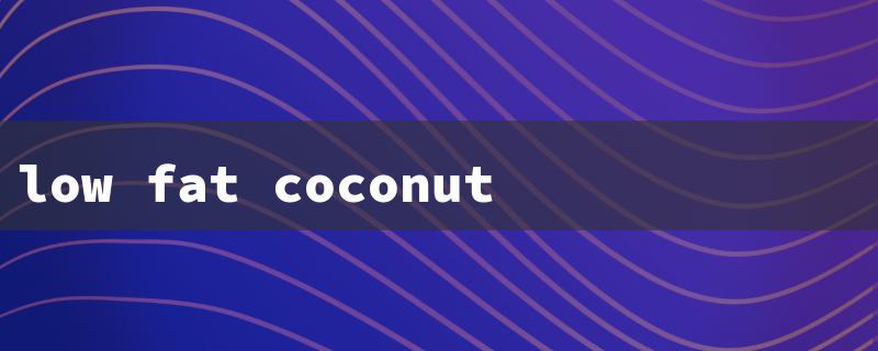 low fat coconut milk（Low Fat Coconut Milk）