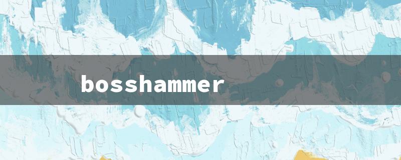 bosshammer（The title must be concise and within 15 English characters.）