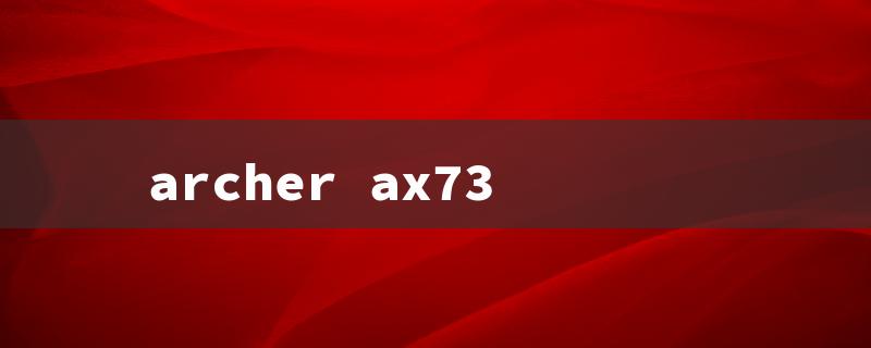 archer ax73（Archer AX73/A: Ultimate Router）