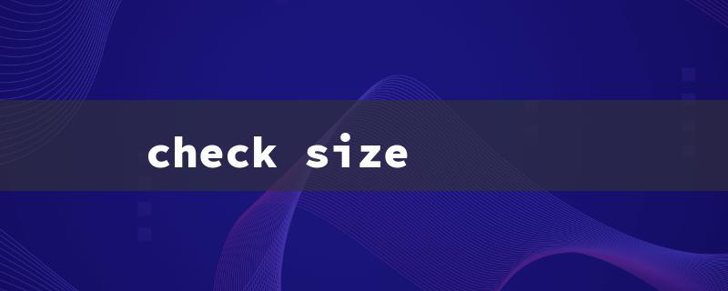 check size（Linux File Size Check）